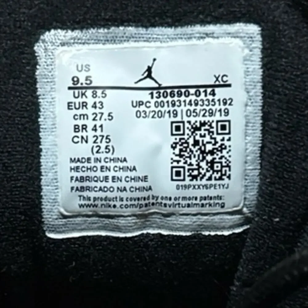 Air Jordan 12 Retro Black Game royal 130690-014 Size 9.5